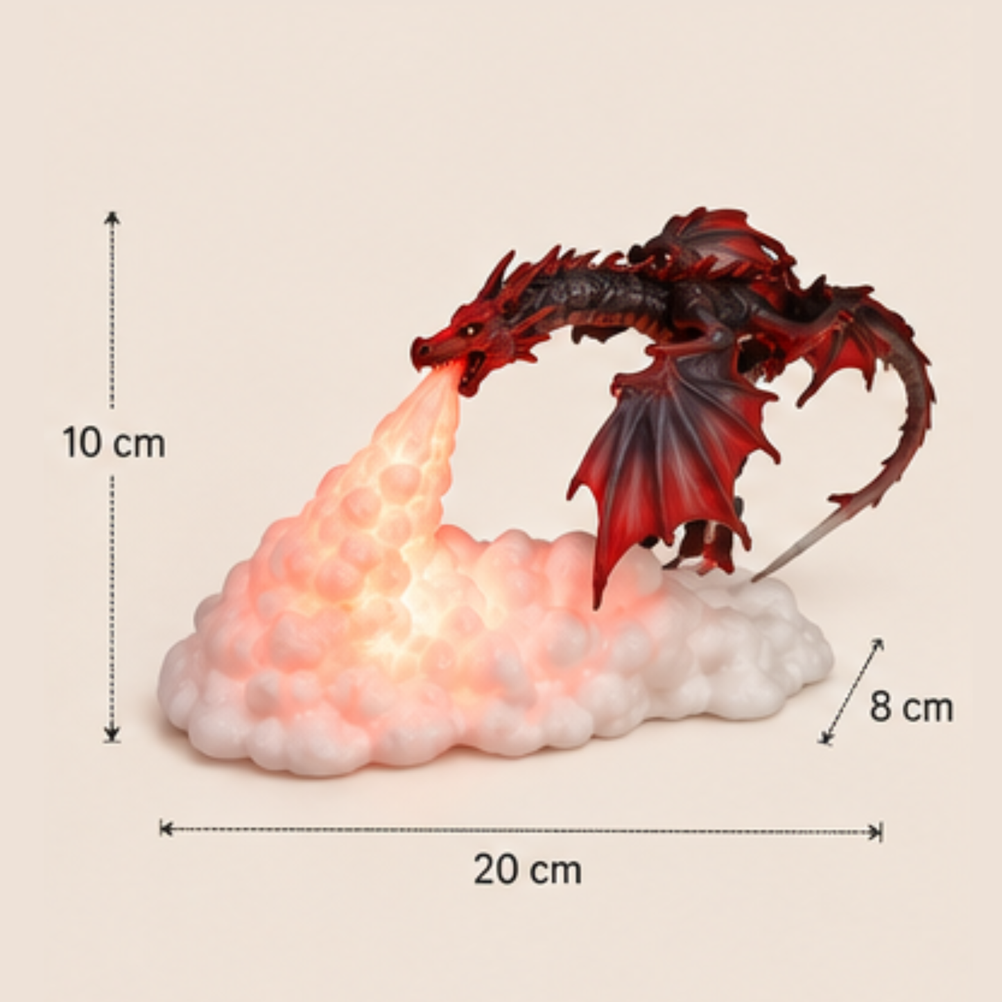Lámpara Dragón de Fuego 3D — Edición Coleccionista Lumicraft