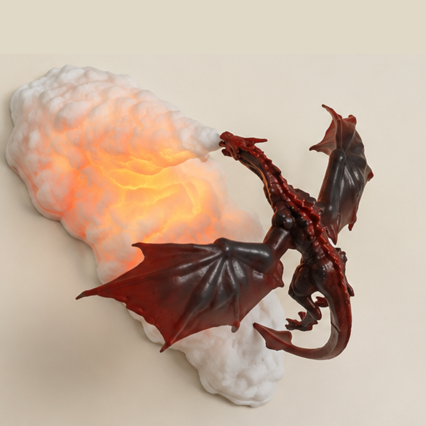 Lámpara dragón 3D LED LumiCraft, vista frontal