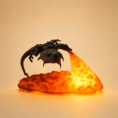 Lámpara dragón 3D LED LumiCraft, primer plano